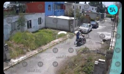 Captan robo de motocicleta en San Diego Castillotla