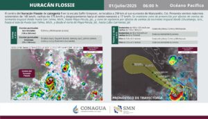 El #Huracán #Flossie de categoría 1 en la escala #SaffirSimpson continua fortaleciéndose y en las próximas horas podría convertirse en #Huracán de categoría 2.