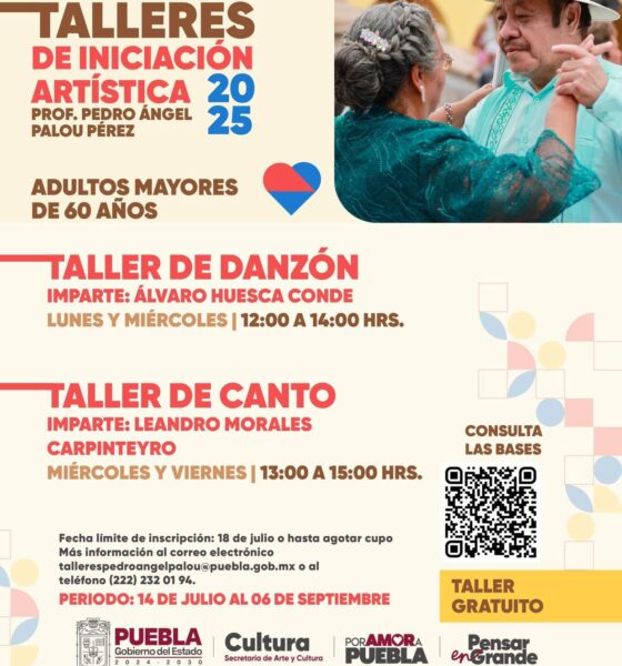 La Casa de la Cultura Pedro Ángel Palou ofrece danzón y canto a mayores de 60 años; las inscripciones cierran el 18 de julio o hasta agotar cupo.