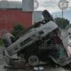 Pipa de agua vuelca tras intentar ganarle el paso al tren en Xochimehuacan