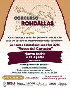 La Secretaría de Deporte y Juventud invita a las juventudes poblanas a demostrar su talento musical en el concurso “Voces del Corazón”.
