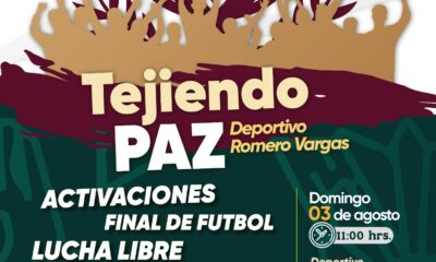 Este domingo nos vemos en el Deportivo Romero Vargas. Activaciones, pláticas y la presencia de nuestra titular Gaby “La Bonita”