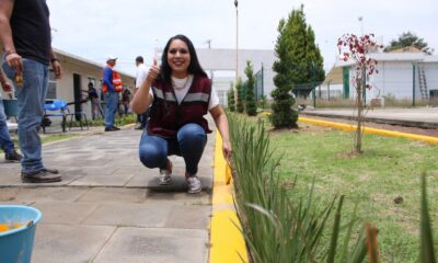 La presidenta municipal encabezó una faena comunitaria en San Gregorio Zacapechpan, promoviendo el trabajo conjunto por un entorno más limpio y seguro.