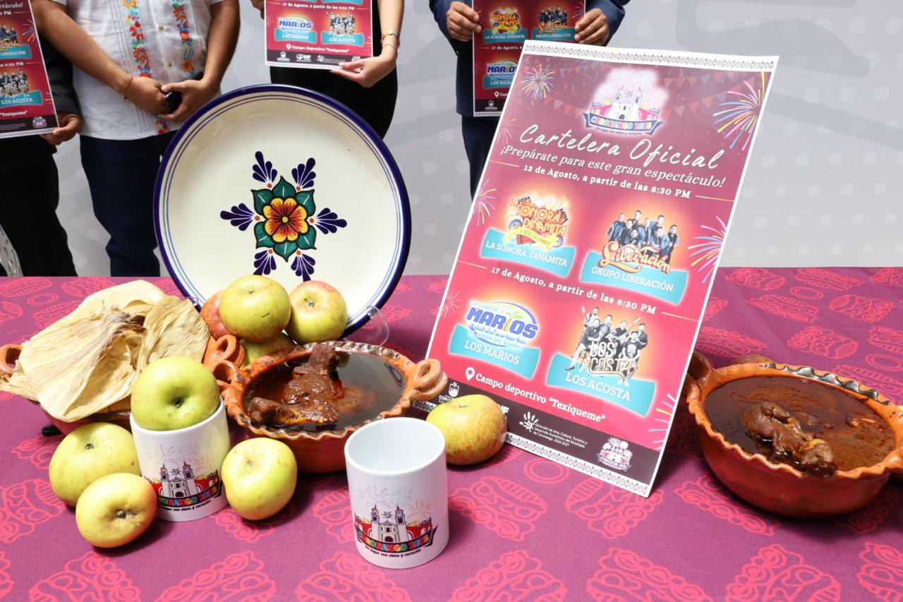 Del 12 al 17 de agosto, Coronango mostrará su identidad con alfombras, mole, elección de reina y conciertos de grupos como Los Acosta y Sonora Dinamita.