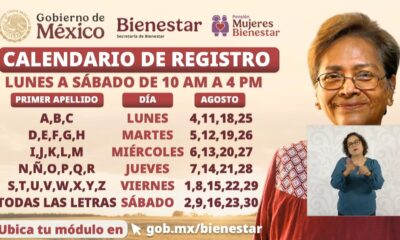 Mujeres de 60 a 64 años podrán registrarse a la pensión Bienestar en agosto. El apoyo es de 3 mil pesos bimestrales. Registro presencial.