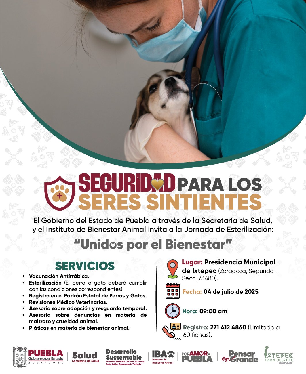 Jornada de esterilización en Ixtepec, este 4 de julio