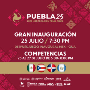 México, Puerto Rico, República Dominicana y Guatemala competirán del 25 al 27 de julio en la Arena BUAP