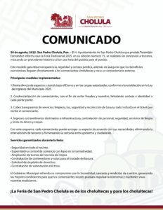 Tonantzin Fernández anunció que la feria será “del pueblo para el pueblo”, con renta directa de espacios, credencialización y servicios incluidos.