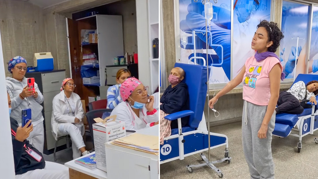 Paciente en quimioterapia conmueve al cantar en hospital