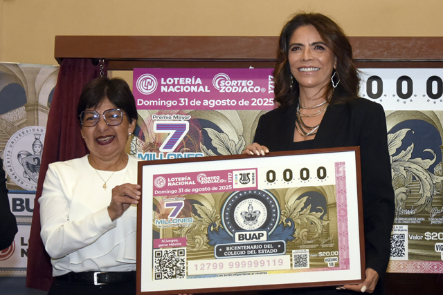 La Lotería Nacional emitió un billete conmemorativo al bicentenario del Colegio del Estado, hoy BUAP, con sorteo superior 1717 el 31 de agosto.