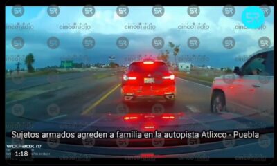 Hombres armados interceptan a familia en la autopista Atlixco–Puebla
