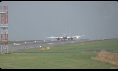 La tormenta Floris afecta al Reino Unido y complica las operaciones aéreas. Un avión logró aterrizar con maniobra forzada en Leeds Bradford.