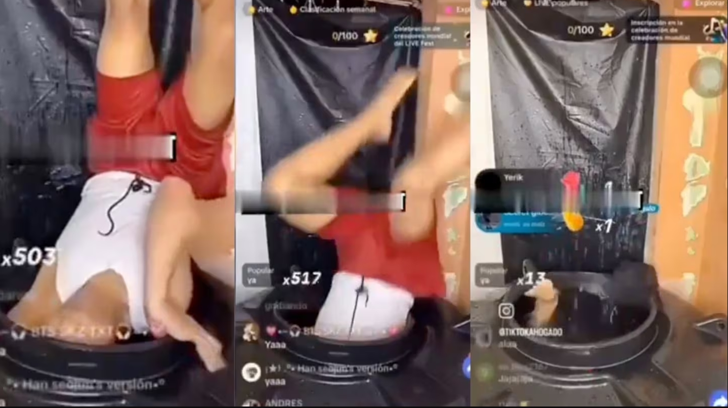 Un joven murió en vivo durante un reto viral en TikTok al lanzarse a un tanque de agua. No logró salir y el accidente fue presenciado por decenas en la transmisión.