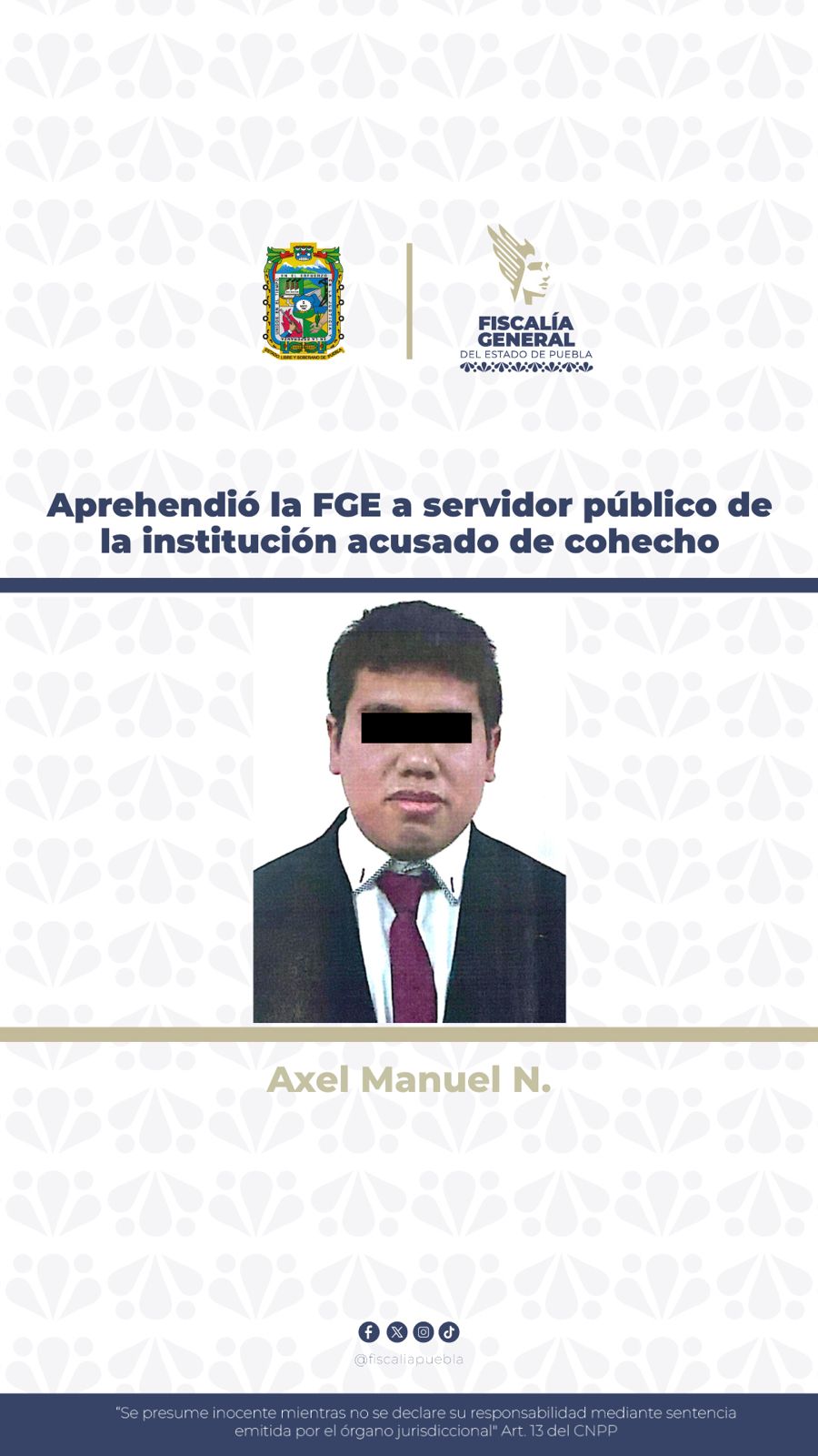 Axel Manuel N. fue aprehendido tras solicitar 39 mil pesos para liberar una camioneta; enfrenta cargos por corrupción.