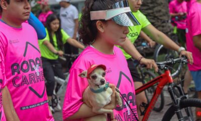 Más de 400 jóvenes poblanos participaron en la Rodada y Carrera por la Paz