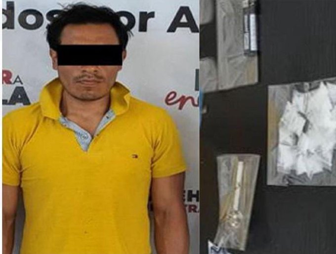 En un operativo en Tehuacán, autoridades detuvieron a un hombre con 24 dosis de la droga "cristal". Conoce los detalles de la detención.