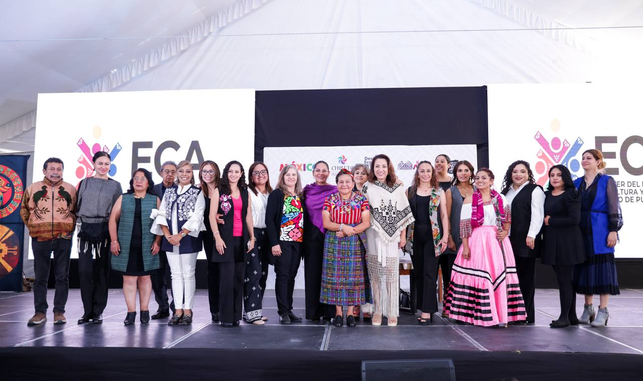 Lupita Cuautle encabezó la presentación del Clúster ECA, con la presencia de la Nobel Rigoberta Menchú, para proyectar la cultura poblana.