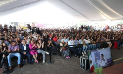 Omar Muñoz, alcalde de Cuautlancingo, entregó apoyos a la comunidad y acompañó al gobernador en programas de obra, reforestación y reciclaje.