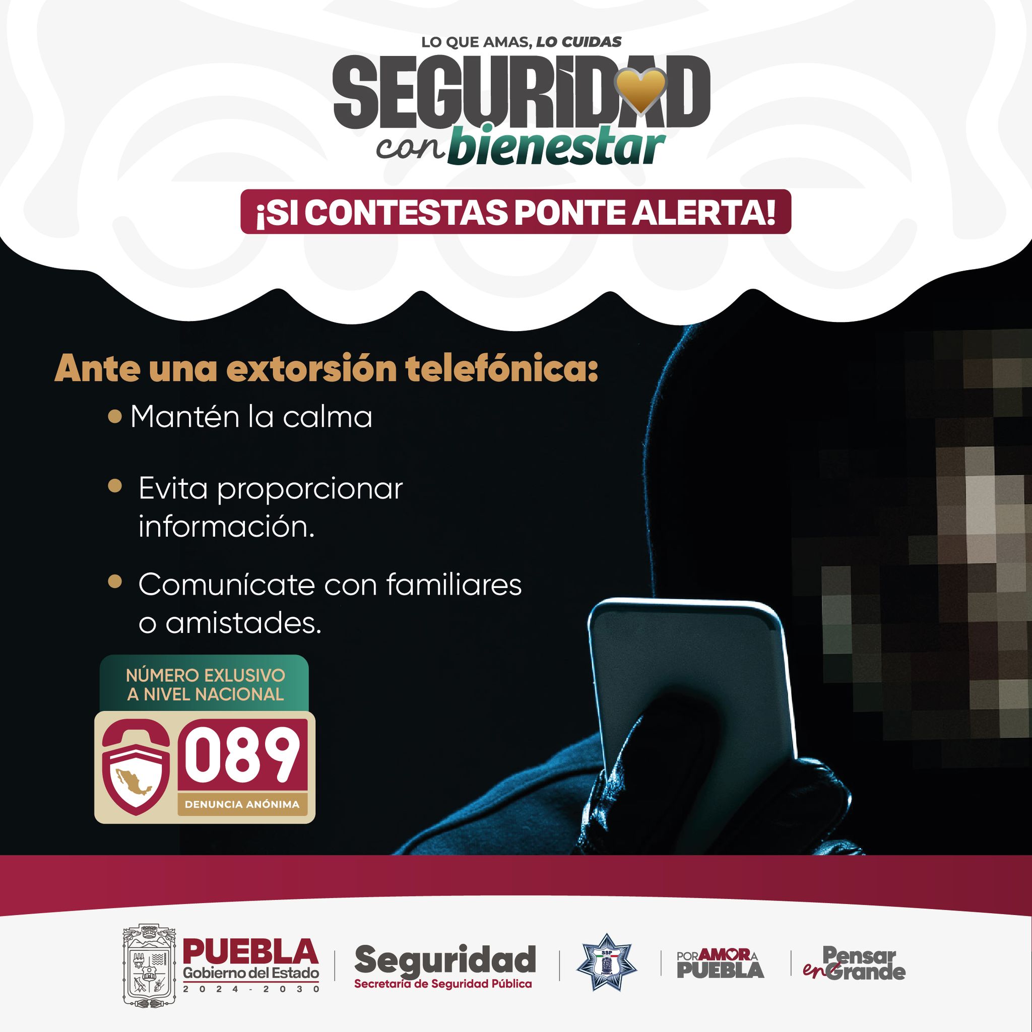 📞 ¡Si contestas, ponte alerta! Gobierno de Puebla emite recomendaciones ante llamadas de extorsión