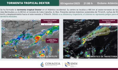 Tormenta tropical Dexter se forma en el Atlántico; prevén lluvias en varios estados