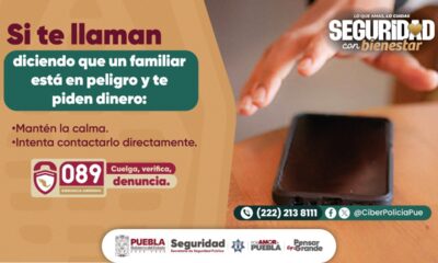 Si reciben llamadas donde piden dinero diciendo que un familiar está en peligro, mantén la calma, verifica la situación y denuncia al 089.