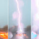 En Beihai, China, un rayo alcanzó a un auto en movimiento durante una tormenta. El vehículo se detuvo, aunque siguió operativo tras el impacto.