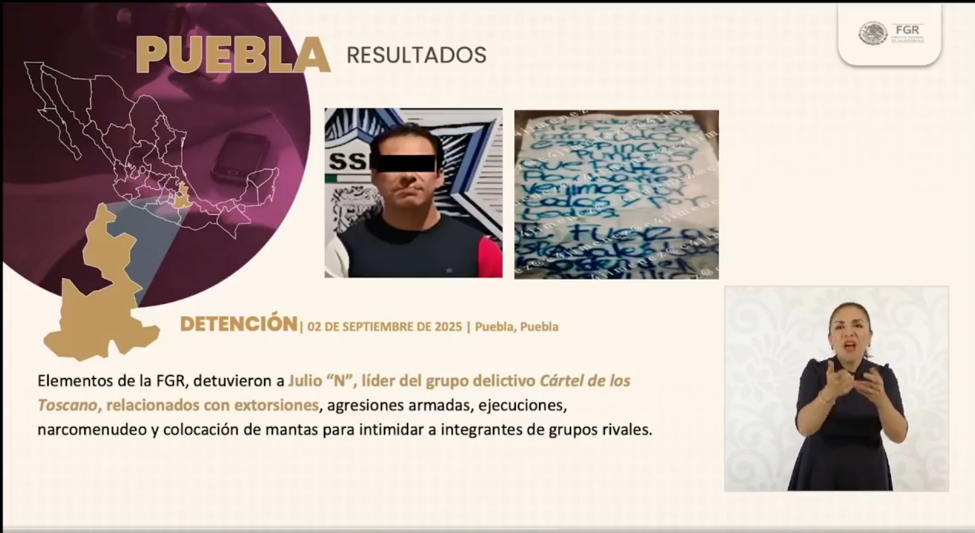 Julio N. fue capturado por autoridades federales y estatales; organización ligada a extorsión y delitos violentos