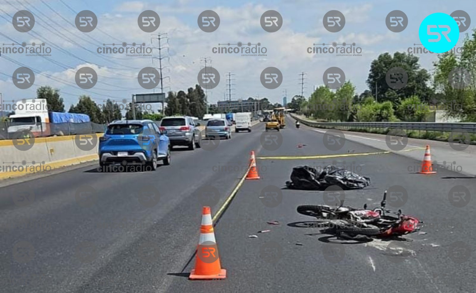 Motociclista perdió la vida en la autopista México-Puebla, a la altura de Texmelucan