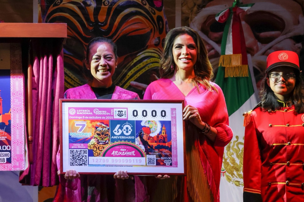 Lotería Nacional dedica billete al Huey Atlixcáyotl