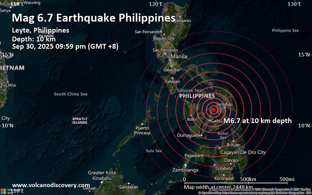 Sismo de magnitud 6.9 sacude el centro de Filipinas y causa daños en Cebú
