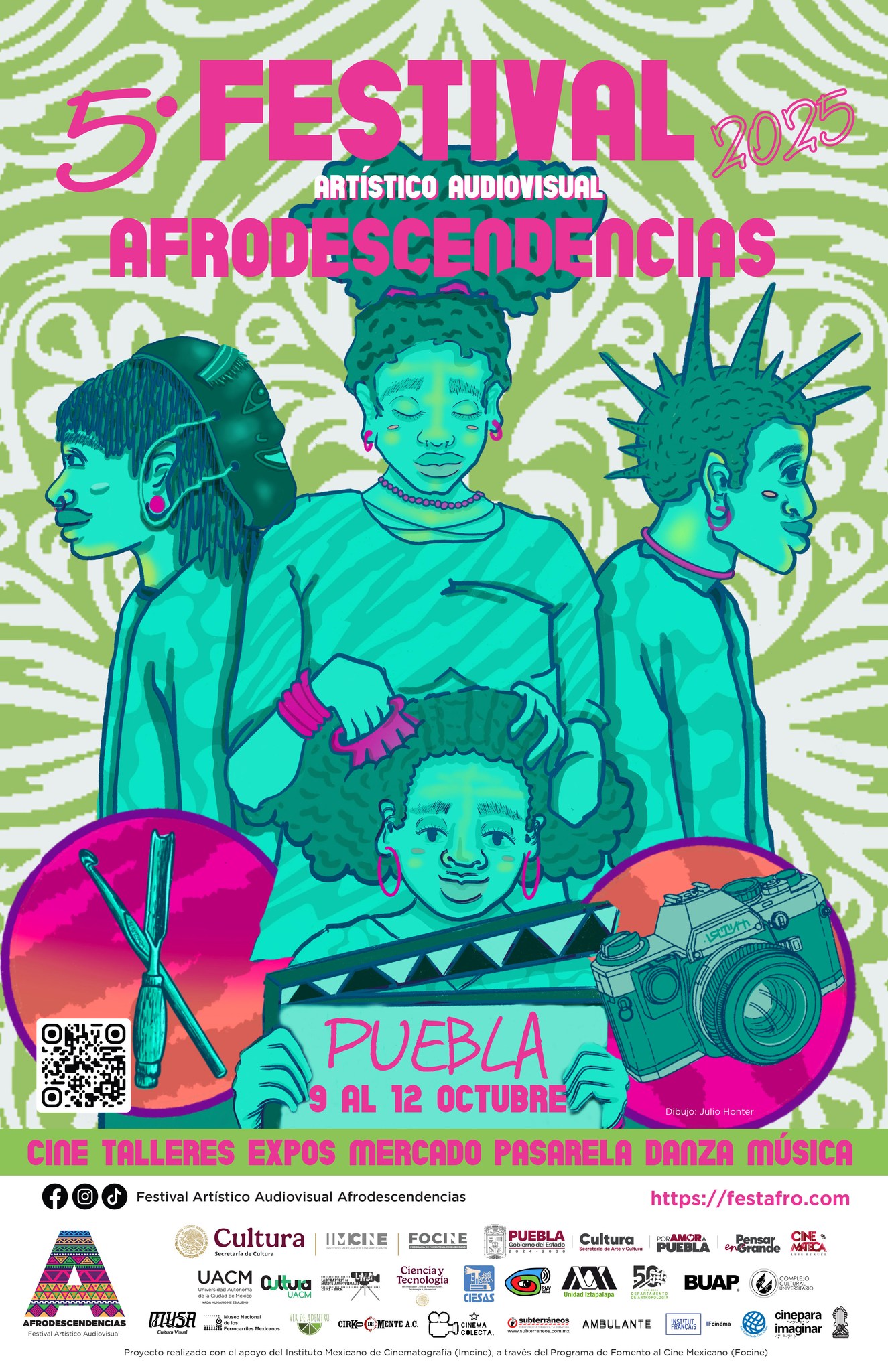 Del 9 al 12 de octubre, Puebla será sede del Festival Afrodescendencias con cine, danza, talleres, exposiciones y una pasarela que celebra la identidad afro.