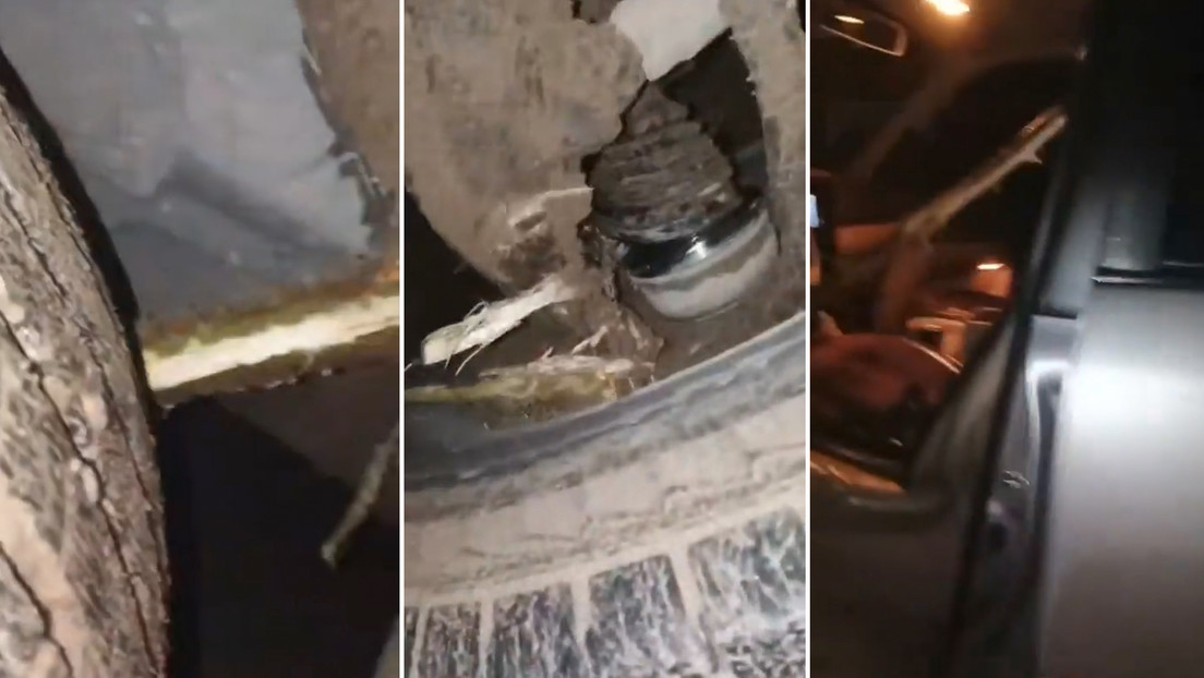 Un tronco perforó un Toyota Land Cruiser en Komi, Rusia, poniendo en riesgo la vida del conductor, quien sobrevivió con solo cortes leves.