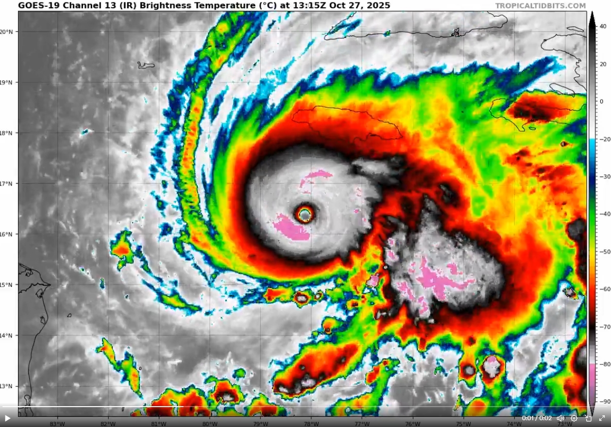 El huracán Melissa ha intensificado su fuerza y este lunes alcanzó la categoría 5, la más alta en la escala Saffir-Simpson, informó el Centro Nacional de Huracanes (NHC) de EE. UU.