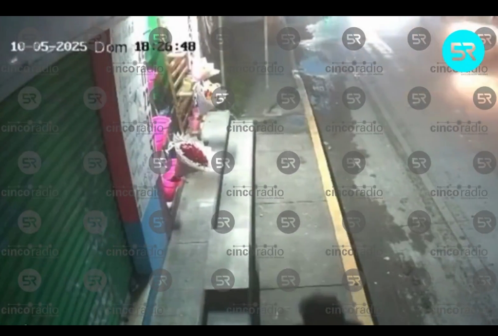 Cámaras de seguridad registraron a tres jóvenes robando un ramo en una tienda sobre la carretera a Tehuacán, en Amozoc, la noche del domingo.