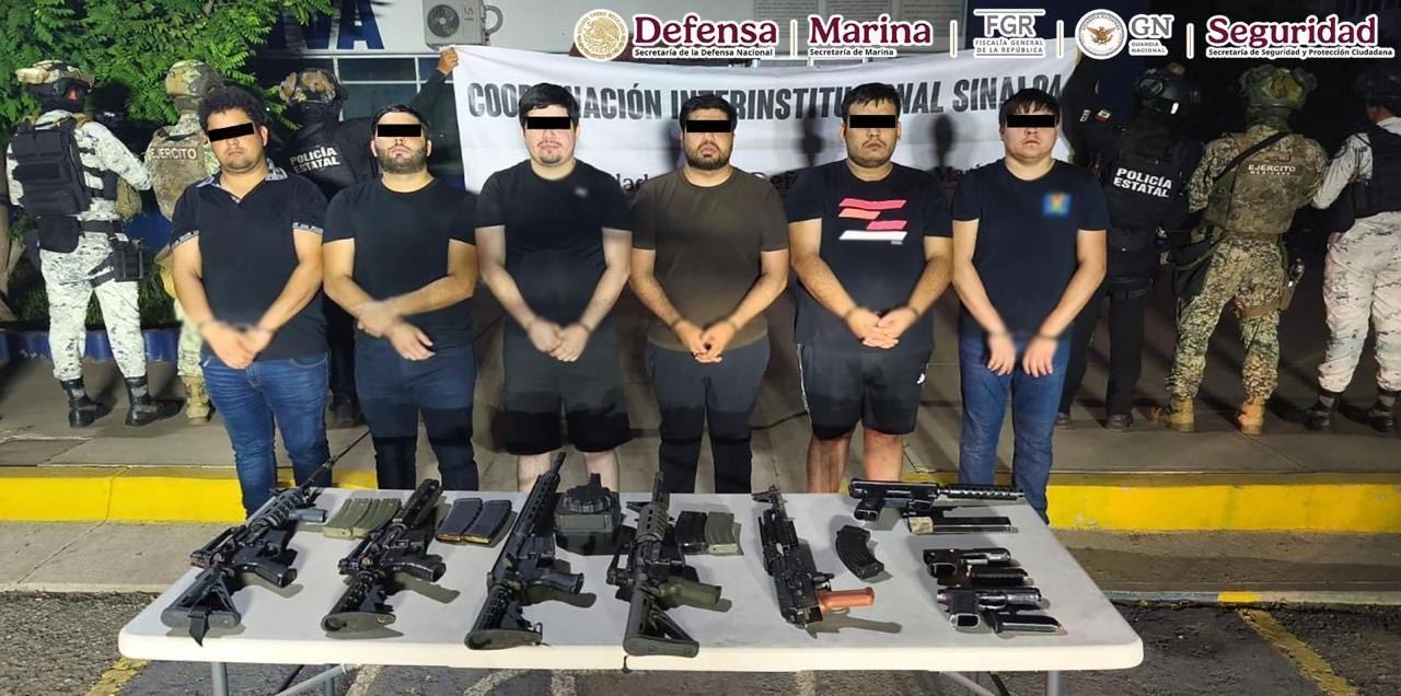 Detienen a seis presuntos criminales en Culiacán. Se aseguraron armas y el líder “El Morral” falleció tras enfrentamiento con autoridades.