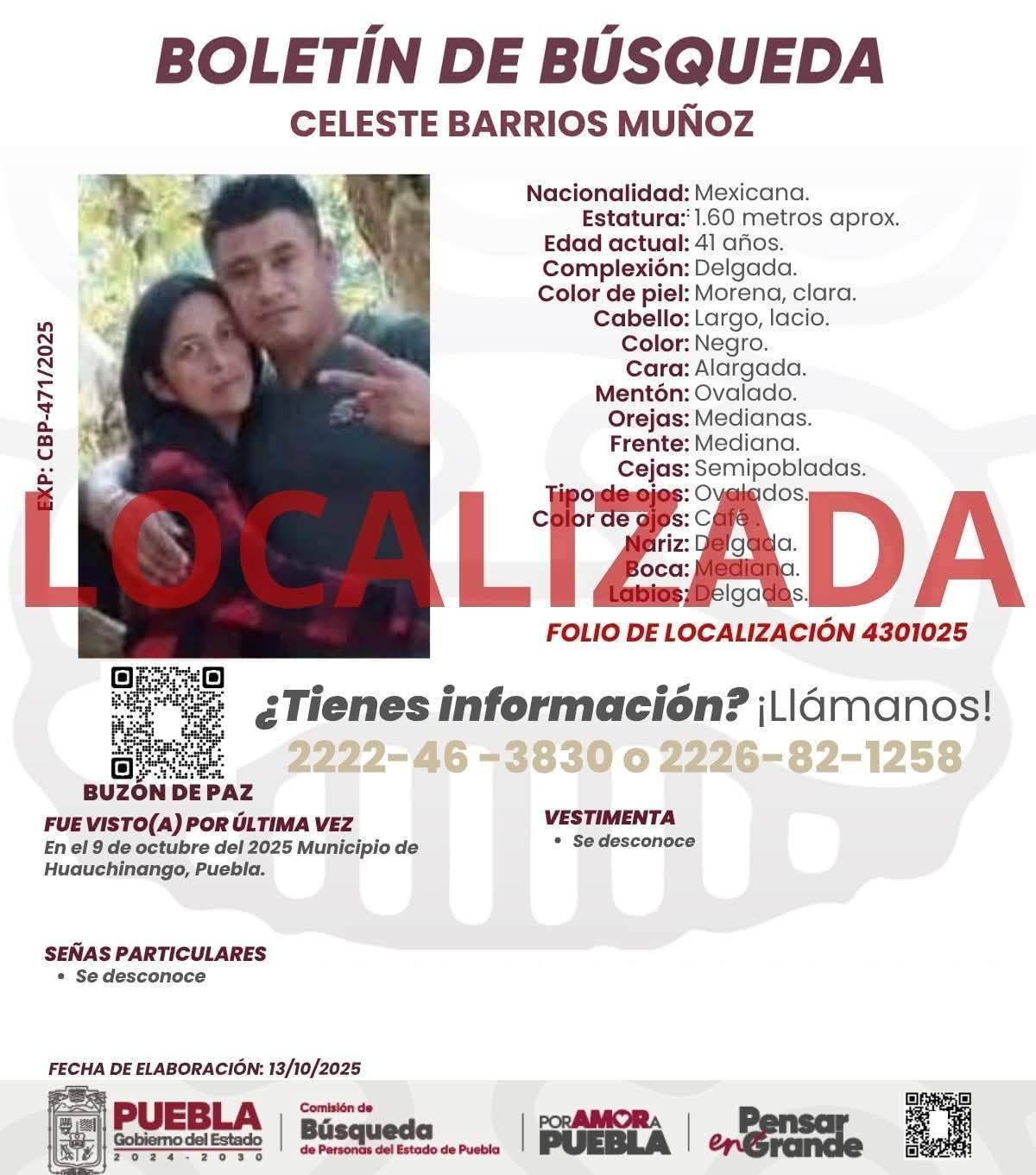 El cuerpo fue localizado en la presa de Tenango de las Flores, Huauchinango; sus hijos sobrevivieron al deslave.