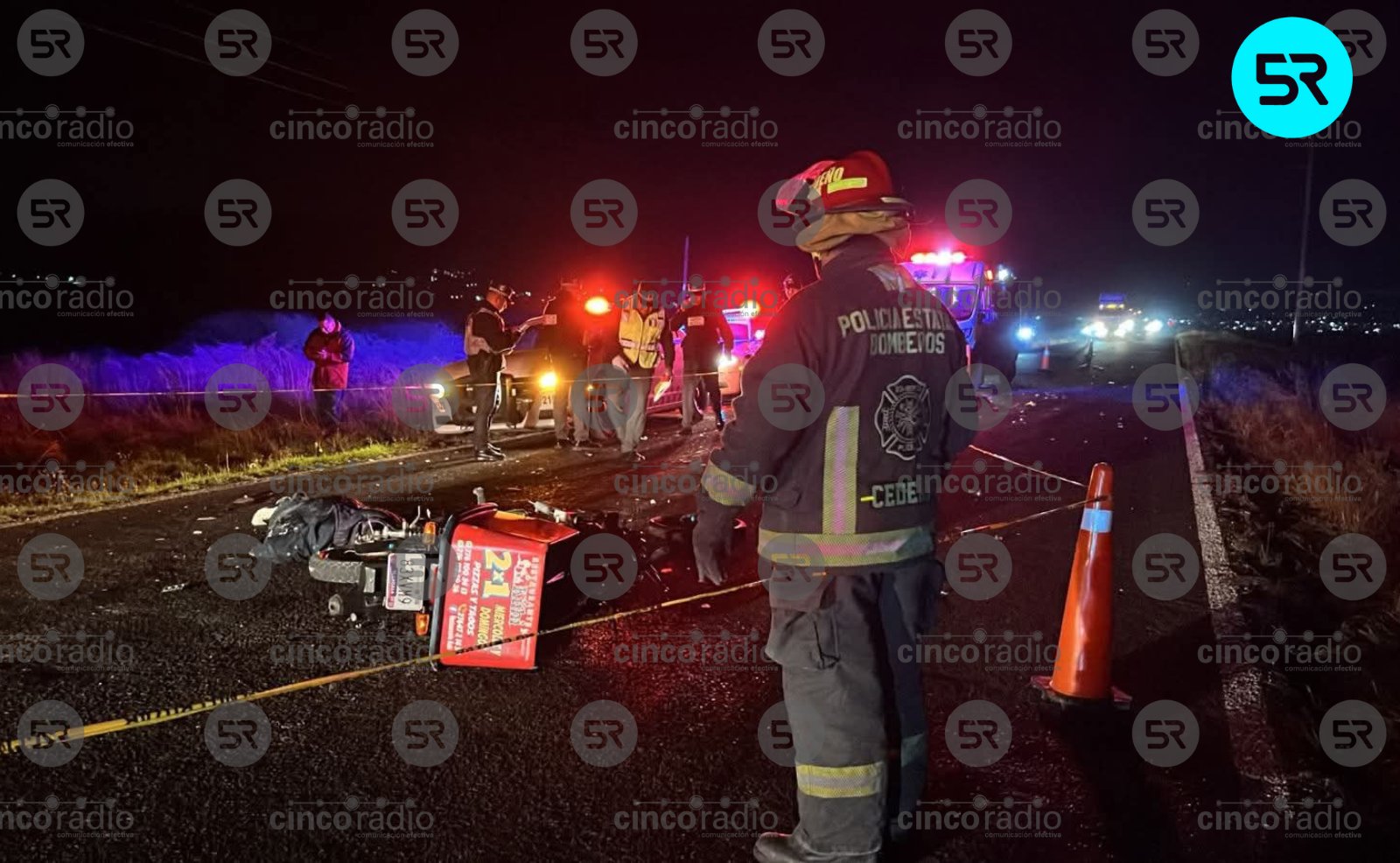 Muere motociclista tras chocar contra autobús en la carretera Amozoc–Nautla
