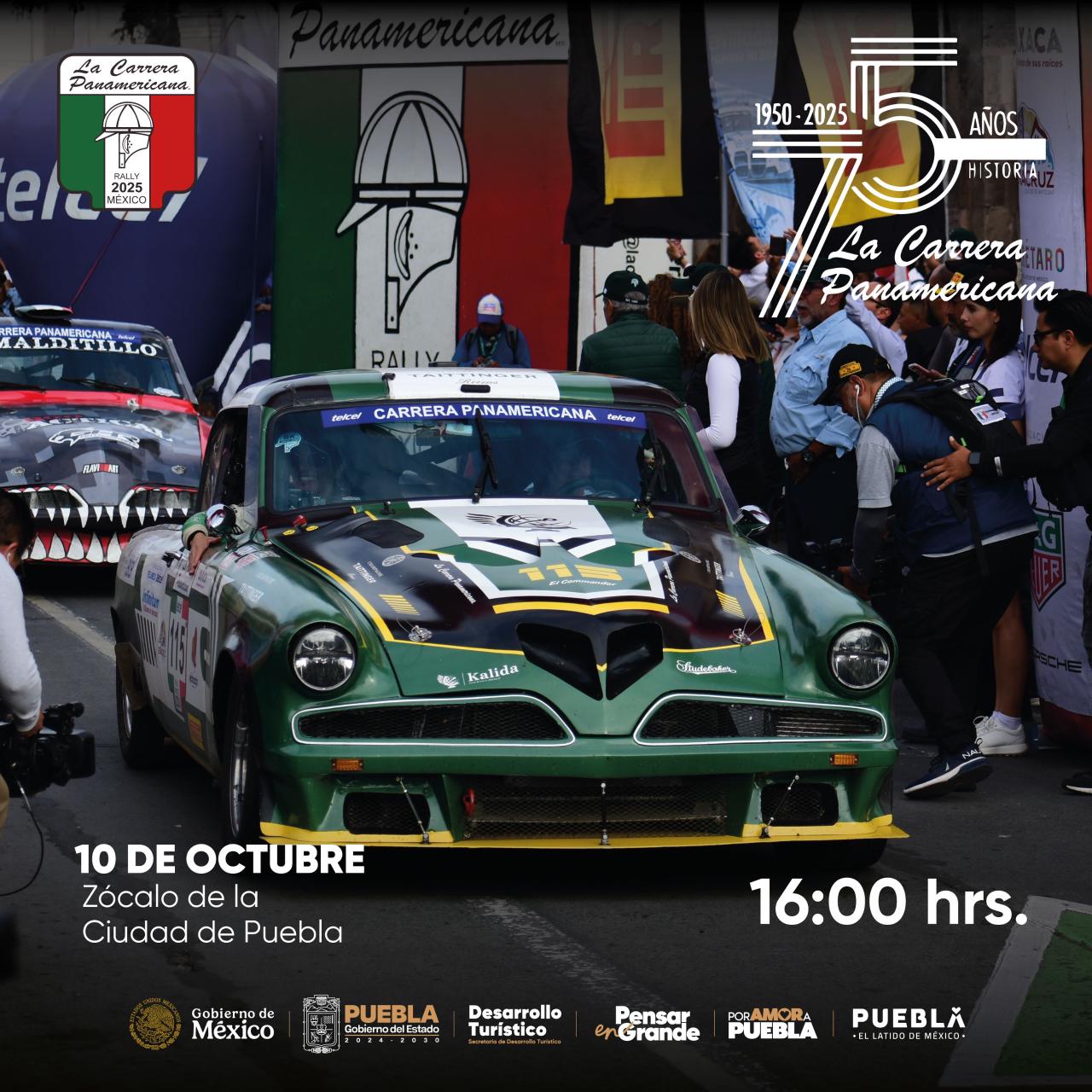 La Carrera Panamericana 2025 llega a Puebla; el gobierno estatal destaca su impacto en turismo, deporte y economía local.