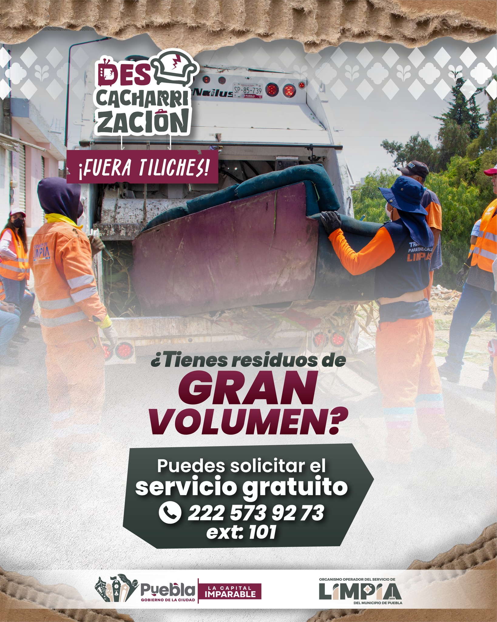 El programa busca mantener la ciudad limpia y ordenada, ofreciendo el retiro seguro de objetos de gran volumen sin costo para los ciudadanos.
