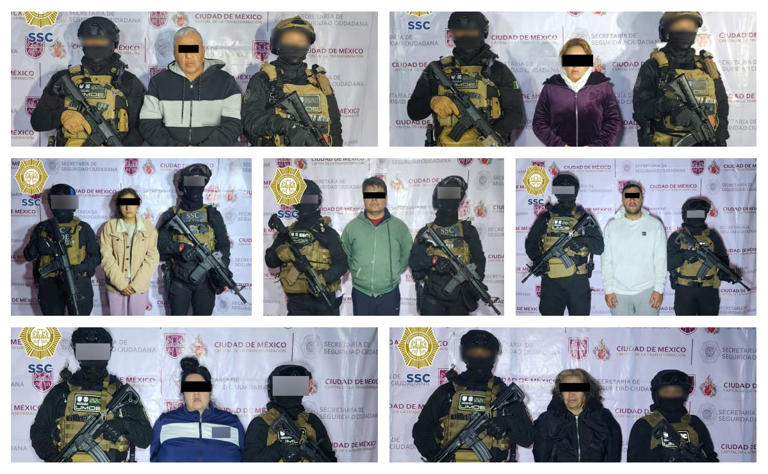 Operativos en cuatro alcaldías permitieron capturar a siete presuntos miembros de la Unión Tepito; les decomisaron armas, drogas y autos robados.