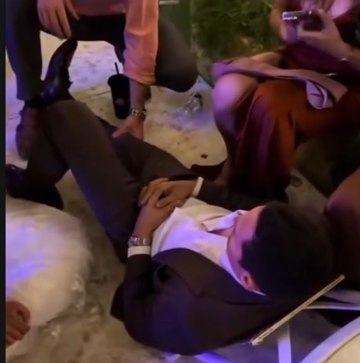 El novio trepó una rama de árbol durante la fiesta y terminó con una fractura en la rodilla; su caso se volvió viral en redes sociales.