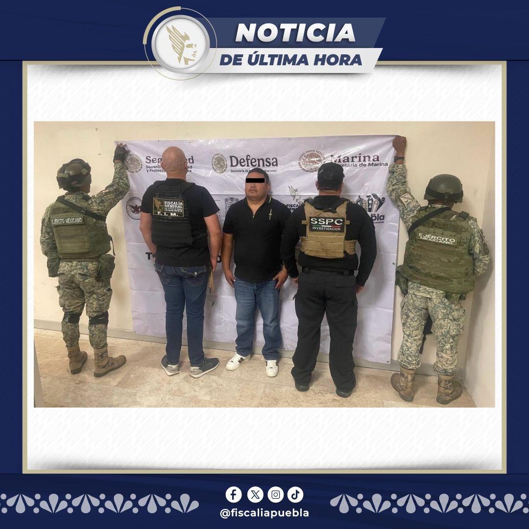 Detienen a “El Carretas”, presunto líder criminal ligado al robo de gas LP y delitos de extorsión en municipios de Puebla y Tlaxcala.