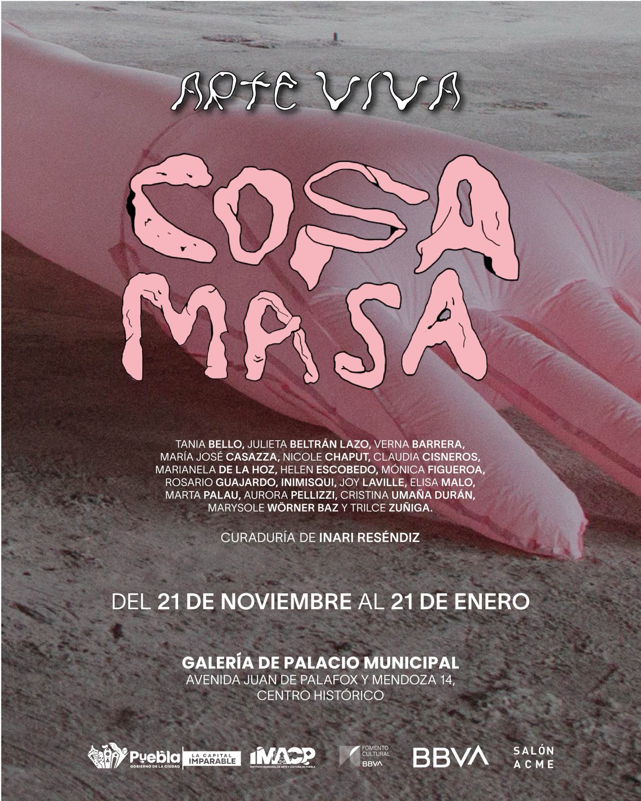 La exposición “Cosa Masa” abre del 21 de noviembre al 21 de enero en la Galería del Palacio Municipal, destacando a mujeres en el arte moderno.