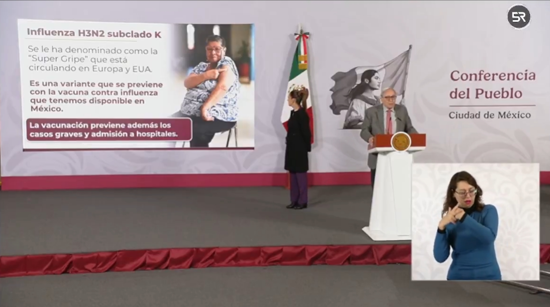 El secretario de Salud, David Kershenobich, señaló que la vacuna disponible protege contra la influenza H3N2.