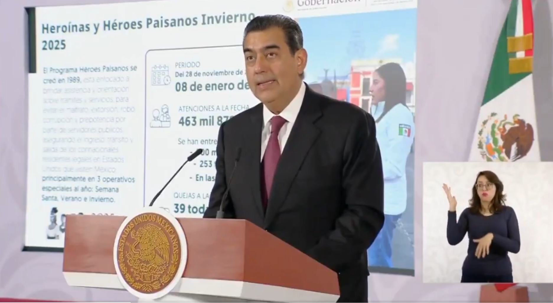 El Programa Heroínas y Héroes Paisanos Invierno 2025 brinda orientación y apoyo a mexicanos que regresan al país durante la temporada decembrina.