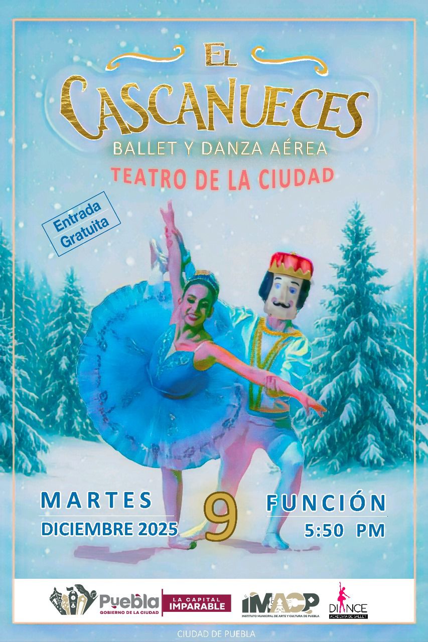 El Cascanueces llegará al Teatro de la Ciudad con ballet y danza aérea el 9 de diciembre; la función será gratuita y abierta a todas las familias.