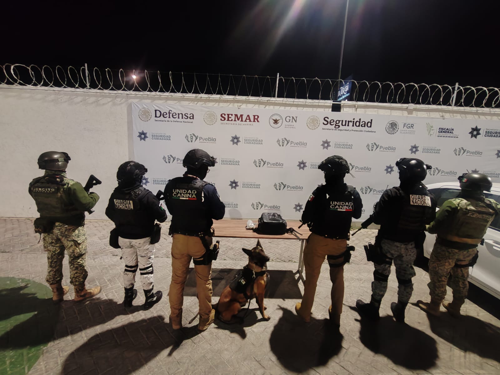 La detención fue realizada por la Unidad Canina K9 durante un operativo coordinado con DEFENSA y Guardia Nacional.